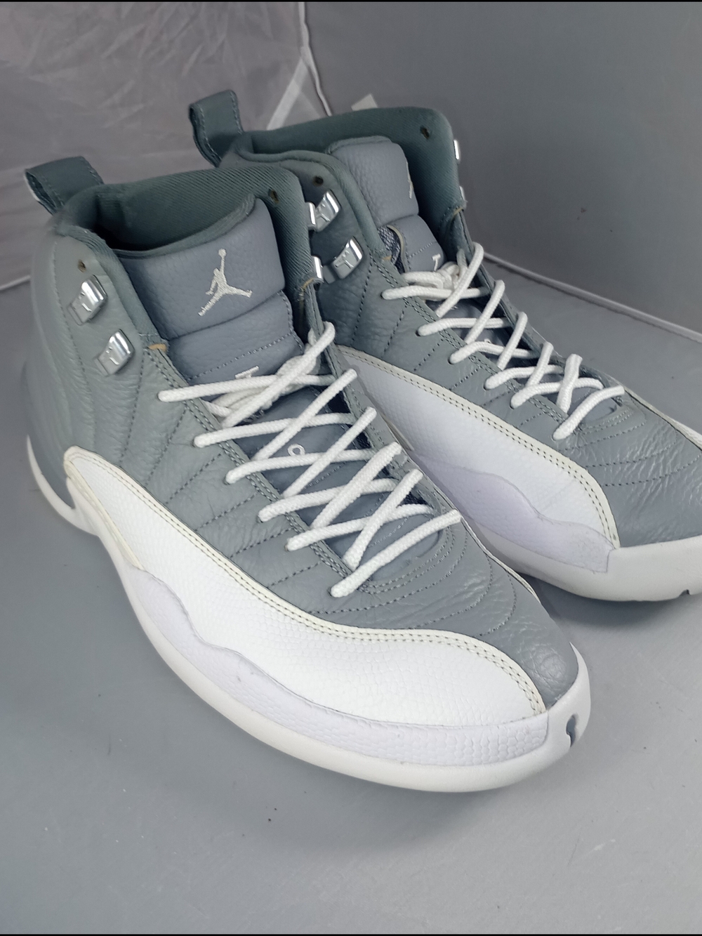 Jordan Mid-Top Sneakers in Light Gray and White Cool Gray